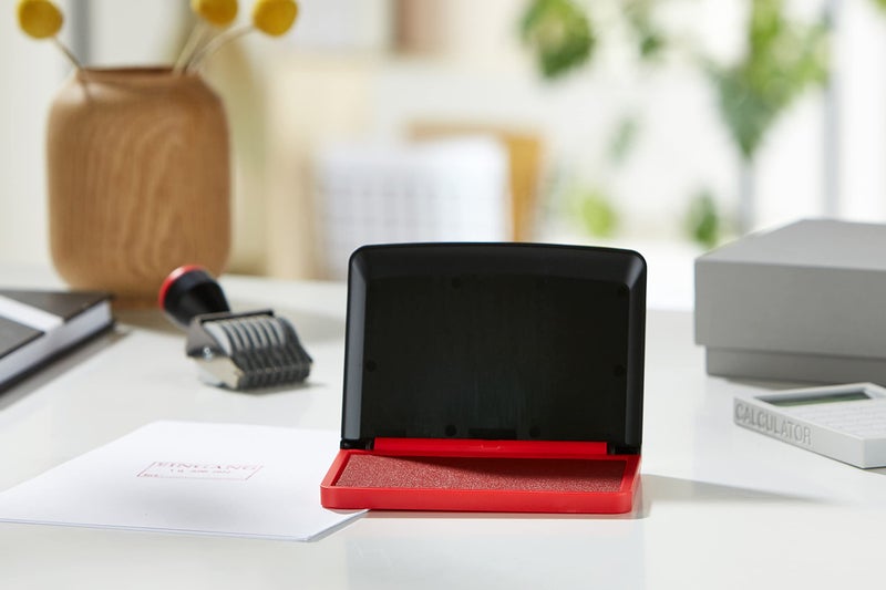 COLOP Micro Felt Pad with 801 Non-Toxic, Water Based Premium Ink (Red, Micro II Felt Pad - 2-3/4 x 4-1/4") - Image 2